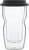 Стакан Luigi Bormioli Thermic Glass Кофе с собой 340мл, с силиконовой крышкой 12837/01