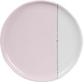 Десертная тарелка Bastion Collections White Dots Нeart Black RJ/DE RO/WH DO/BL