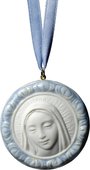 Медальон голубой Дева Мария (Protective Mary) 5x5см NAO 02001757