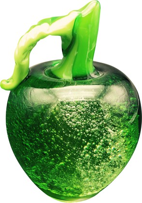 Фигурка стеклянная Top Art Studio Зелёное яблоко 9.5x9.5x14.5см ZB2867-AG