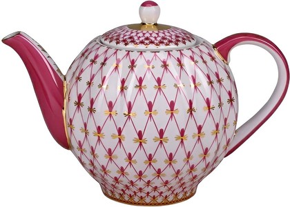 Чайник заварочный ИФЗ Тюльпан Сетка-Блюз, 600мл, фарфор 80.86209.00.1