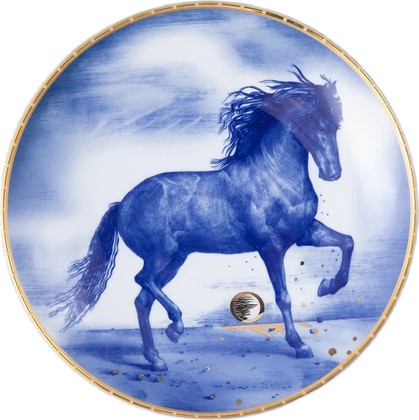 Тарелка декоративная ИФЗ Эллипс, Пепел, 195мм, фарфор 81.34077.00.1