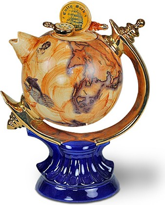 Чайник коллекционный "Глобальное чаепитие" (Globe Teapot), артикул The Teapottery 4428