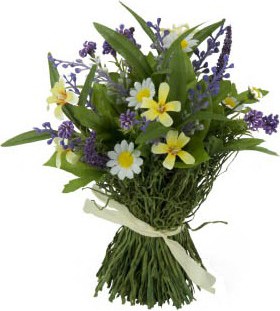 Цветок искусственный Букет из полевых цветов, 18см Floralsilk 12917ASS