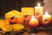 Свеча декоративная Bartek Candles Апельсин с корицей, колонна 7x14см 5907602658699