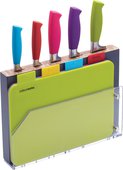 Набор ножей Kitchen Craft Colourworks с разделочными досками CWKNB15