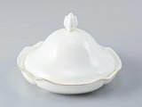 Маслёнка ИФЗ Наташа, Золотая лента, 15.3x10см, костяной фарфор 80.05672.00.1