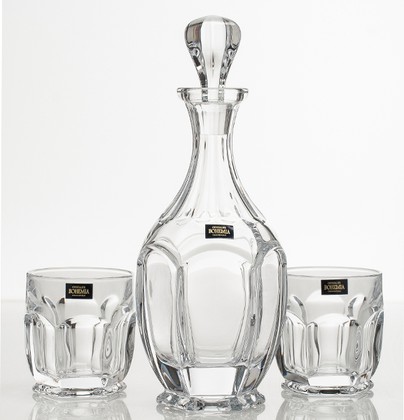 Набор для виски Crystalite Bohemia Сафари графин 800мл, 2 стакана 250мл 99999/9/99R83/984