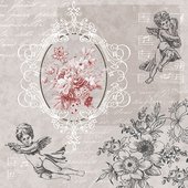 Салфетки Ангелы среди цветов, 33x33, 20шт Paw SDL089400