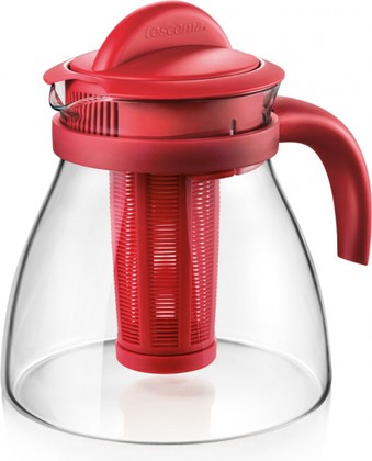 Чайник заварочный Tescoma Monte Carlo 1.5л, с настаивателем, красный 647110.20
