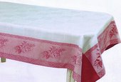 Скатерть Белорусский лён Мулине 150x150, розовая 12c518/150x150/808/85