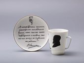 Чашка с блюдцем ИФЗ Майская, Русские писатели Достоевский, 165мл 81.31158.00.1