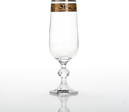 Бокалы для шампанского Crystalite Bohemia Клаудия, 6шт, 180мл 40149/180/37872