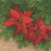 Салфетки для декупажа Paper+Design Рождественский цветок, 33x33см, 20шт LC0333
