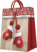 Пакет подарочный бумажный Paw Зимние варежки 30x41x12см AGB021102