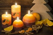 Свеча декоративная Bartek Candles Апельсин с корицей, шар 8см 5907602658637