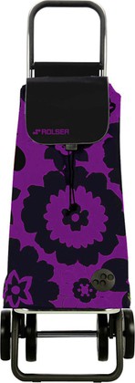 Сумка-тележка Rolser Flor, 4 колеса, чёрная с фиолетовым MOU056lila/negro
