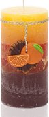 Свеча декоративная Bartek Candles Апельсин с корицей, колонна 7x14см 5907602658699