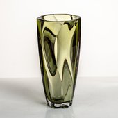 Ваза Crystalite Bohemia Барлей, 30.5см, хаки 8KH03/0/72W67/305