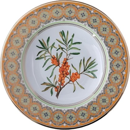 Тарелка декоративная ИФЗ Европейская, Облепиха сибирская, 270мм, подарочный набор, фарфор 81.33947.00.1