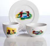 Набор детской посуды Porcelaine Czech Gold Hands Мультики, Котёнок, 3пр. DSRITA23/3