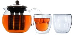 Набор чайный Baron, 3 предмета (чайник 1л, термобокалы 2x0.25л) Walmer W03113100