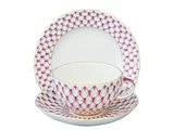 Сервиз чайный ИФЗ Тюльпан, Сетка-Блюз, 20 предметов, фарфор 81.24815.00.1