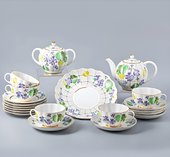 Сервиз чайный ИФЗ Тюльпан Лесная фиалка, 21 предмет, фарфор 81.10118.29.1
