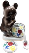 Статуэтка Дулёвский фарфор Лакомка коричневый 34832