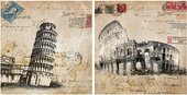 Модульная картина Top Art Studio Итальянские каникулы 38x38см, пара, дерево, лак WDP1735-TA