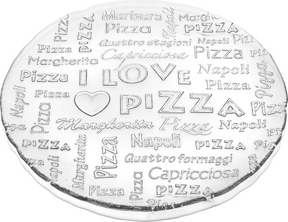 Блюдо IVV I love pizza 32.5см, прозрачное 7451.1
