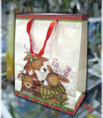 Пакет подарочный бумажный Paw Рудольф 26x13х33см AGB007005