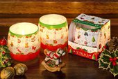 Свеча Новогодние Игрушки, стакан 8x7.5см Bartek Candles 5907602697186