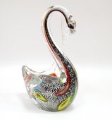 Фигурка стеклянная Серебряный лебедь 9.5x16см Top Art Studio ZB1529-TA