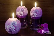 Свеча декоративная Bartek Candles Орхидея, шар, d8см 185041