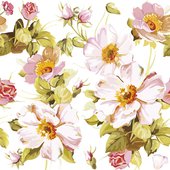 Салфетки для декупажа Paw Цветы, 33x33см, 20шт TL325901