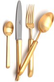 Набор столовых приборов Cutipol Carre Matte Gold, 24 предмета, матовое золото 9132