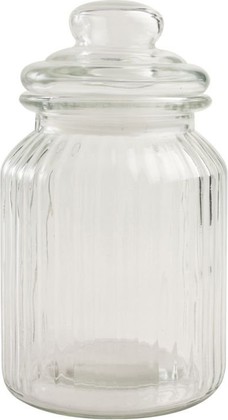 Ёмкость для хранения T&G Glass Jars Ribbed, 1000мл 13002