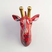 Фигура на стену Pomme-Pidou Жираф Мэдди, красный 148-00255