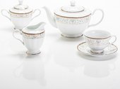Сервиз чайный Голубой узор 6/17 Porcelaine Czech Gold Hands LUISA248GSC/17