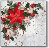 Салфетки Рождественская композиция 33x33, 3-сл, 20шт Paw SDL059500