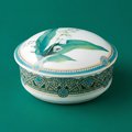 Туалетная коробочка ИФЗ Круглая, Ландыш майский, подарочный набор, фарфор 81.33187.00.1