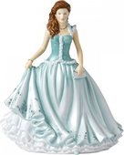 Статуэтка Royal Doulton Карен в бирюзовом 22см, фарфор HNFISC26546
