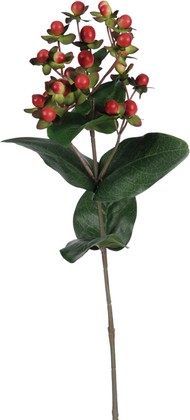 Цветок искусственный Гиперикум красный 23 ягоды, 72см Floralsilk P14216RED