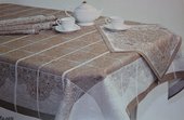 Скатерть льняная "Милан" 150x150см + 6 салфеток 48x48см коричневая Белорусский лён 12c571/150x150/148/5