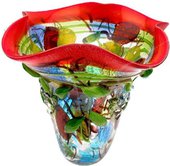 Ваза Top Art Studio Фьюжн 35см, цветное стекло ZB2877-AG