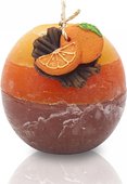 Свеча Апельсин с корицей, шар 8см Bartek Candles 5907602658637