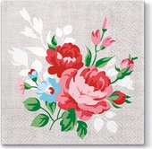 Салфетки для декупажа Paw Цветы на белье, 33x33см, 20шт TL695000