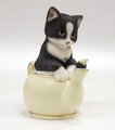 Статуэтка Lesser & Pavey Котёнок в чайнике, 3 вида, 10см, полистоун LP22248