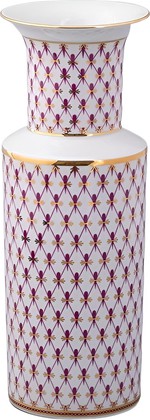 Ваза ИФЗ Цилиндрическая, Сетка-Блюз 2, 27см, настольная, фарфор 80.92726.00.1